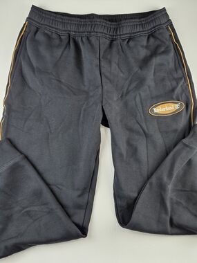 Mens Large Timberland Sweatpants Black Joggers Elastic Waist Logo Athletic Pants